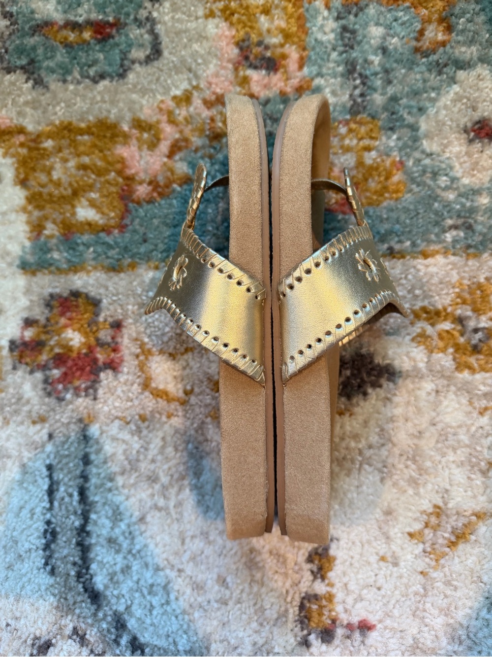 Gold Jack Roger’s comfort sandals - Picture 3 of 6